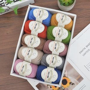 Fil acrylique mélangé 212, moyen fin, teint, doux, anti-boulochage, pour tricot à la main, DIY, pull, écharpe, chapeau, matériel de crochet, fournitures d'artisanat - Product Image 1