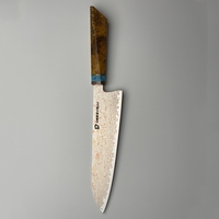 Lot de 3 couteaux de cuisine Santoku Nakiri pour chef en acier damas cuivré 33 couches Vente en gros