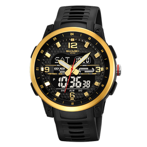 SKMEI 2401 Elegante reloj de pulsera cronógrafo deportivo con alarma Resistente al agua y buceo Pantalla digital <span class=keywords><strong>LED</strong></span> Banda de resina plástica - Product Image 3