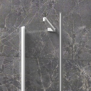 Box Doccia Kamalu KT5000B 70x80 Bianco Senza Telaio con Porta a Battente e Apertura Laterale Fissa 80cm per Camera da Letto, Bagno e Uso Esterno - Product Image 5