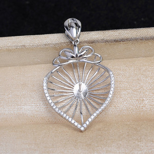 Pendentif en argent S925 en forme de grande goutte d'eau, accessoires de bricolage, base de perle 12-18, semi-fini, pour la création de bijoux - Product Image 4