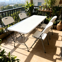 Table de salle à manger d'extérieur de haute qualité, table de salle à manger d'extérieur blanche, tables d'extérieur modernes longues