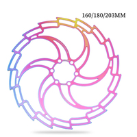 Disques de vélo 160mm/180mm/203mm vtt squelette disque huile plaquettes de frein 44mm pièces de frein de vélo