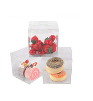 Caja de Embalaje de Plástico Acetato Transparente Personalizada, Caja de Embalaje Cuadrada Desechable para Juguetes, Patrón Rectangular para Cosméticos