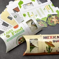Usine Personnalisé Jetable Biodégradable Grill Tarte Alimentaire Emballage À Emporter Papier Shawarma Boîte D'emballage
