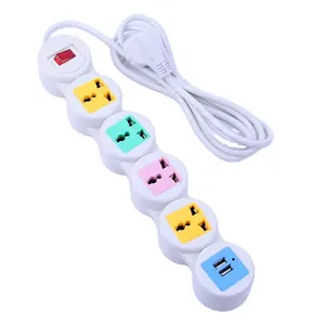 Power Strip with USB 4 outlets multi-function extension socket