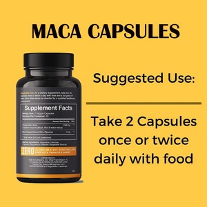 Özel Marka Enerji Verici Organik Siyah Kırmızı Sarı Perulu Maca Kökü Kapsülleri Erkeklerde ve Kadınlarda Canlılığı Artırır - Product Image 6