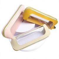Trousse transparente en PVC à fenêtre ouverte pour filles, femmes, étudiantes, rangement pour rouge à lèvres, pinceaux cosmétiques, sacs, cadeaux promotionnels