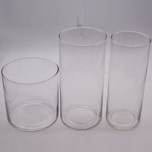 <span class=keywords><strong>Vase</strong></span> à <span class=keywords><strong>bougie</strong></span> Cylindre en verre Vases cylindriques en verre <span class=keywords><strong>Grand</strong></span> <span class=keywords><strong>vase</strong></span> en verre transparent de luxe Cylindre - Product Image 2