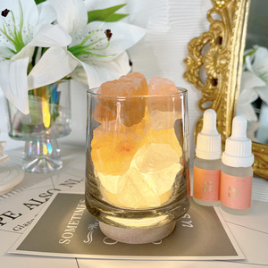 โคมไฟคริสตัลหอมอโรม่า ใช้แบตเตอรี่ วางบนโต๊ะ น้ำมันหอมระเหย กลิ่นหอม ไฟกลางคืน ของตกแต่งบ้าน ของขวัญ - Product Image 3