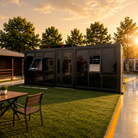 Casa Contenedor Industrial Expandible de Doble Ala Personalizada, Económica, con Baño Sanitario, Ecológica y de Instalación Rápida para Jardín