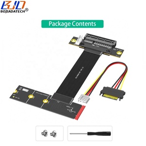 180องศา PCI-E 4.0ช่องเสียบ4X ไปยัง NGFF <span class=keywords><strong>M</strong></span>.2 NVMe Key-<span class=keywords><strong>M</strong></span> L-Type สายต่อการ์ดอะแดปเตอร์20ซม. พร้อมไฟ15PIN SATA - Product Image 6