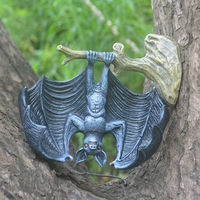 Décorations de chauve-souris vampire d'Halloween, ornement de jardin, statue de chauve-souris en résine à l'envers