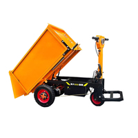 Super Oferta: Camión Volquete Eléctrico de Cuatro Ruedas Amarillo con Motor de Cobre Puro y Sistema Hidráulico para Construcción