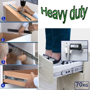 Factory Direct Damping Buffer Schubladen führungen für die Küche Outdoor Gym Möbel Hardware Channel Runners Rails <span class=keywords><strong>Guide</strong></span> - Product Image 3