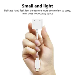 Headphone Earphone Jack Audio Converter Adapter kabel konektor 8pin ke 3.5mm biaya Data Transfer Adapter Headphone