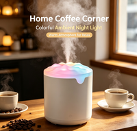 Humidificateur d'arômes USB en forme de montagne, lumière nocturne colorée, grande brume, diffuseur portable ultra silencieux pour la maison, l'hôtel, la chambre d'enfants