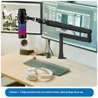Bras de microphone réglable haut de gamme et support pour téléphone |   Support universel à bras articulé pour diffusion en direct et enregistrement, profil bas