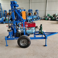 Moteur Diesel Banrong 22HP 120m plate-forme de forage de roue mine plate-forme de forage de l'eau plate-forme de forage pour puits