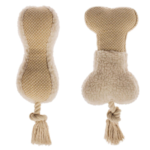 Juguete para masticar para perros de algodón orgánico de cáñamo Natural, juguete dental de felpa suave de lona grande importado de China, hecho con material de cuerda - Product Image 1