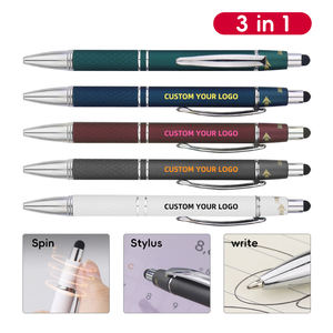 قلم حبر جاف معدني رياضي متعدد الوظائف 3 في 1 بشعار مخصص، مبتكر يعمل باللمس، هدية ترويجية إعلانية - Product Image 4