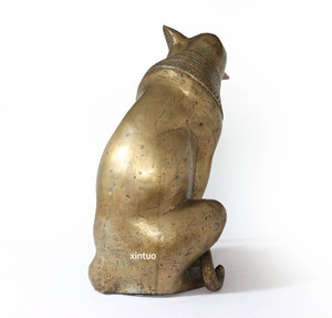 Statue de chat Bastet en <span class=keywords><strong>bronze</strong></span> art déco, sculpture de déesse égyptienne, collection artisanale, décoration d'intérieur vintage - Product Image 4