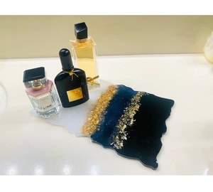 Elegant Epoxy Resin Tray Unique Handmade Design Ideal for Gifting or Home <b>Decoration</b> - Product Image 1