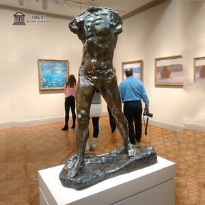 Famosa figura de Metal de tamaño real, estatua de Rodin, escultura de bronce para hombre caminando para decoración de jardín - Product Image 2