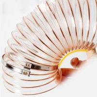 Tuyau flexible en PU, tuyau accordéon, grand diamètre, transparent, anti-poussière, tuyau en acier pour l'utilisation en conduite