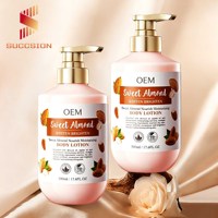 Lotion corporelle hydratante et nourrissante en gros à l'amande douce pour éclaircir la peau et hydrater en profondeur