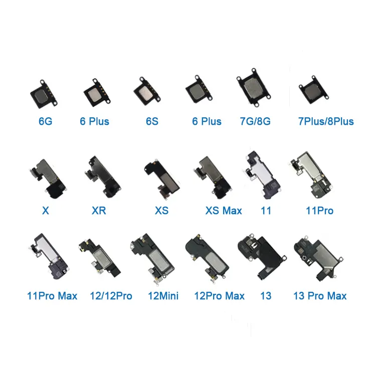 Alto-falante compatível com iphone, para iphone 4 5 5S 5c 6 6s 7 plus 8 se x xr xs 11 12 mini 13 pro max, substituição de alto-falante