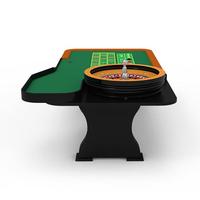 YH Hochwertiger Roulette-Holzrad-Glücksspiel-Pokertisch mit Leder armlehne auf Holz basis