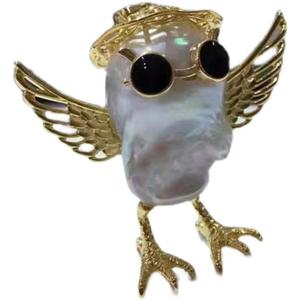 Dije de Plata S925 con Diseño de Pájaro Barroco para DIY, con Cuentas Redondas de 10-15 mm, Bandeja de Accesorios 30753, Perlas de Accesorios, Dijes de Accesorios - Product Image 5