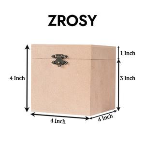 Multi Purpose MDF Wooden <b>Box</b> Stylish Wood Decor For Crafting <b>Storage</b> Display And Organizing <b>Small</b> Items With Natural Finish - Product Image 6