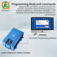 Controlador lógico programable Oshangming 32 DI 32 DO PLC 2 analógico 8 pulsos Modbus Rtu TCP con RS485 RS232 Lan para Servo