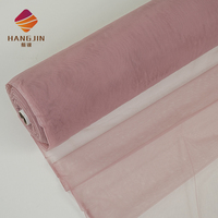Tissu en tulle rose poudré, rose foncé, en nylon doux, maille transparente en tricot pour robe de mariée princesse - Grande vente
