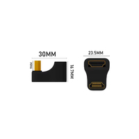 360-Grad-Winkel U-förmiger Mini-Konverter für Männliche HDTV 2.1V zu Weibliche Verlängerung 4K UHD 8K60Hz Adapter HD8K