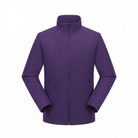 Veste pour homme avec logo personnalisé, résistante à l'eau, fermeture éclair, vêtements de sport, coupe-vent, softshell fin, veste de travail pour employés d'entreprise