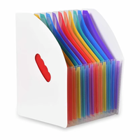 Porte-revues pliable en plastique personnalisé, organiseur de bureau extensible avec compartiments de rangement pour l'organisation du bureau