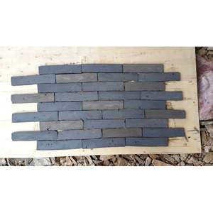 Antike graue Ziegel zurück gefordert altes graues Backstein mauer furnier - Product Image 5