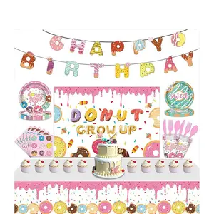 118PCS Donut Plates And Napkins Party Supplies Birthday Party Decorations Party Favors Themed Birthday