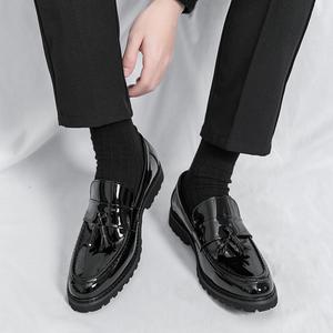 Zapatos Oxford de Hombre Británicos, Impermeables, de Cuero Genuino, Punta Cerrada, Hechos a Mano, para Boda, Formales, Casuales de Negocios, Antideslizantes, con Hebillas y Correas - Product Image 6