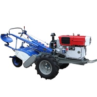 15HP 18HP 22HP Mini 2 Roda Traktor Berjalan Pertanian dengan Bajak/Tiller Putar dengan Kursi
