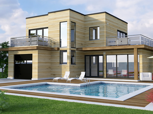 <span class=keywords><strong>Villa</strong></span> préfabriquée moderne à 2 étages avec structure en acier léger, 4 chambres, 3 salles de bain, 1 cuisine - Product Image 1