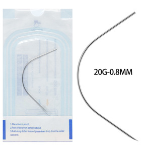 Kissure 316Lステンレス鋼使い捨て滅菌ピアス耳鼻タトゥー用14G 16G 18G <span class=keywords><strong>20G</strong></span>湾曲ピアスパンクチャーニードル - Product Image 3