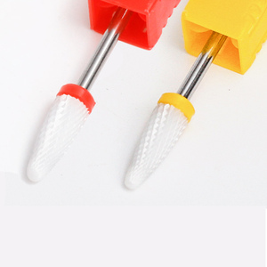 Cabezal <span class=keywords><strong>de</strong></span> Pulido <span class=keywords><strong>de</strong></span> Cerámica para Uñas, Tipo Maíz Individual, Herramienta Eléctrica para Pulir Uñas, Cabezal Cilíndrico Tipo Cohete - Product Image 2