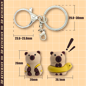 カスタムメイド3D PVCラバーキーホルダー、キュートなフルーツやサボテンをテーマにした販促用ギフトキーホルダー、llaveros - Product Image 6