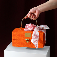 Boîte portable de Noël rétro verte haut de gamme, boîte cadeau pour la Saint-Valentin, boîte à bonbons de mariage, ensemble de vente en gros, type carton