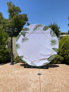 Pancarta pop-up circular de tela, suministro directo de fábrica para fiesta de cumpleaños de boda, etc. - Product Image 2