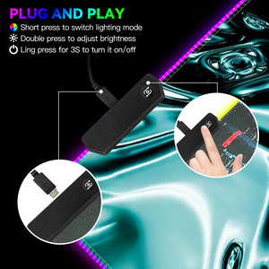 <span class=keywords><strong>Tapis</strong></span> de souris de jeu RGB personnalisé 30x80cm avec éclairage LED sur les bords, grand <span class=keywords><strong>tapis</strong></span> de <span class=keywords><strong>bureau</strong></span> étanche pour les joueurs et le <span class=keywords><strong>bureau</strong></span> - Product Image 5